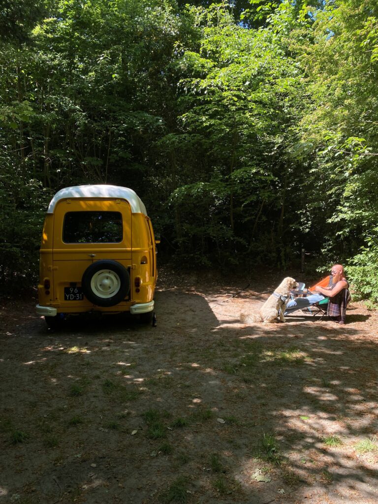 Renault estafette op de natuurcamping Schoonenberg